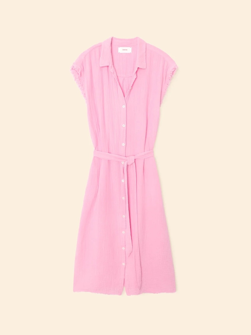 Xirena Aliza Dress in Cotton Candy Button Down Short Sleeve Size XL MISSING BELT